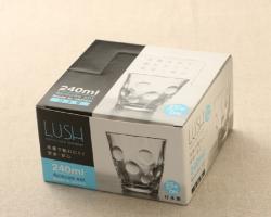 Bộ 04 cốc thủy tinh cao cấp chịu nhiệt họa tiết tròn Lush 240ml_4