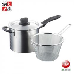 Bộ nồi xửng hấp inox có tay cầm Tsubame 18cm_A
