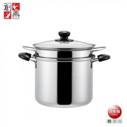 Bộ nồi xửng hấp inox Tsubame 22cm_3