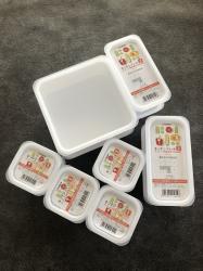 Hộp bảo quản thực phẩm vuông Nakaya 930m - trắng sữa_10