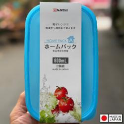 Bộ 2 hộp thực phẩm Nakaya Home Pack 800ml - Nắp xanh_2
